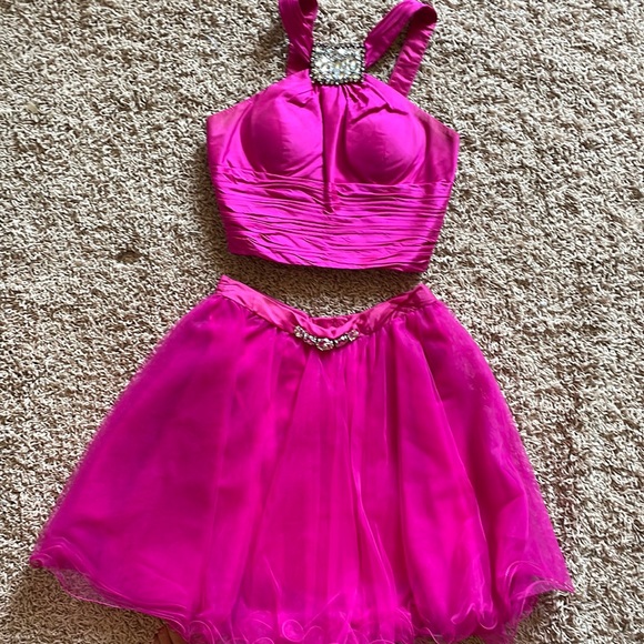 Sherri Hill 2 pc. Cocktail size 4 altered to a 2 - prom - pageant - Picture 1 of 8